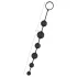 Black Velvets - analdildo med 6 perler (sort)