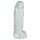 Crystal Clear Big Dong - gelé kæmpe dildo (21,5 cm)