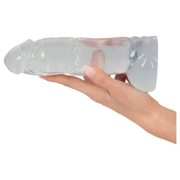 Crystal Clear Big Dong - gelé kæmpe dildo (21,5 cm)