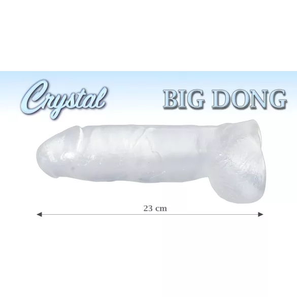 Crystal Clear Big Dong - gelé kæmpe dildo (21,5 cm)