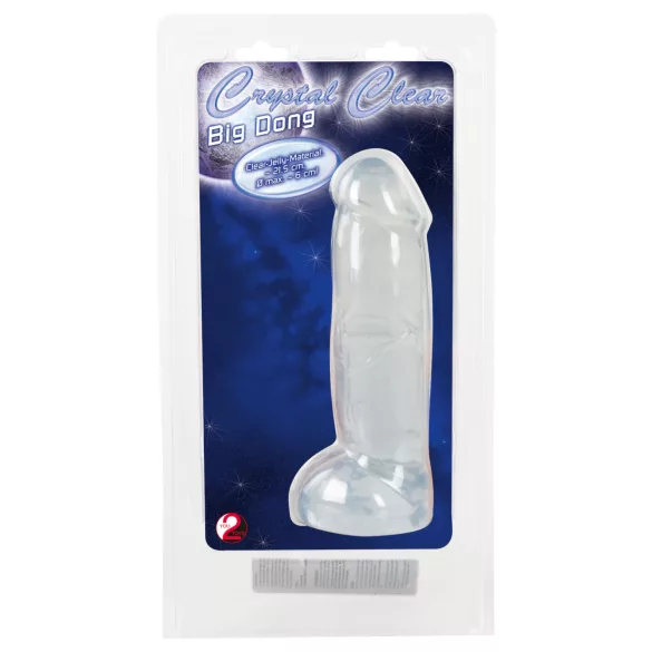 Crystal Clear Big Dong - gelé kæmpe dildo (21,5 cm)