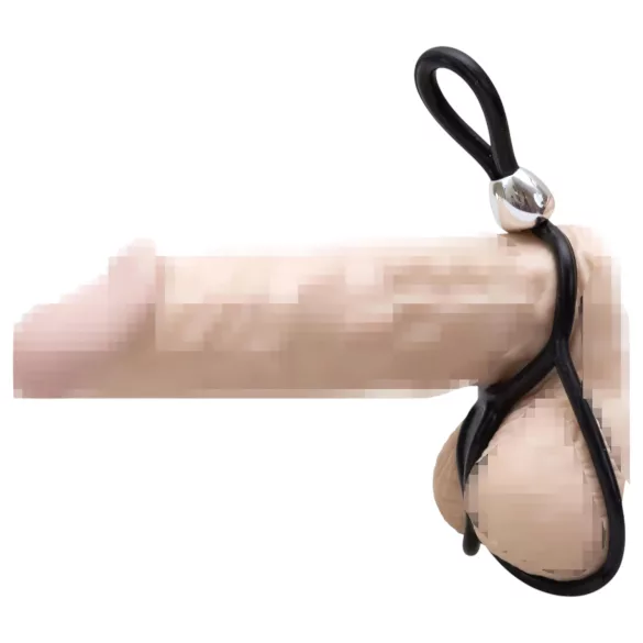 You2Toys - justerbar penis- og kuglering - sort