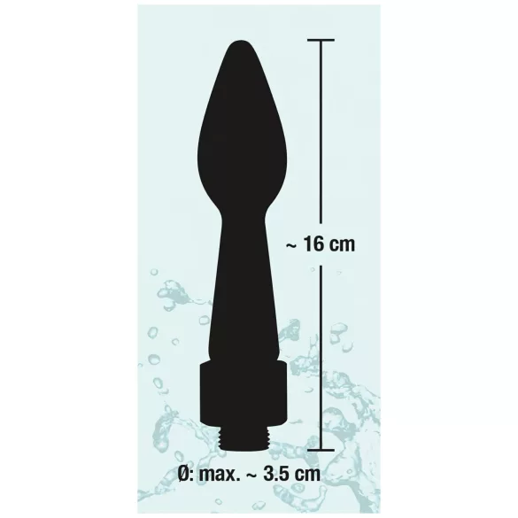 You2Toys - anal bruserhoved - kegleformet - silikone sort