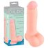 Medicinsk - lige silikone dildo (20cm) - naturlig