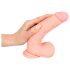 Medicinsk - lige silikone dildo (20cm) - naturlig