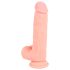 Medicinsk - lige silikone dildo (20cm) - naturlig