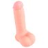 Medicinsk - lige silikone dildo (20cm) - naturlig