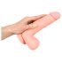 Medicinsk - lige silikone dildo (20cm) - naturlig