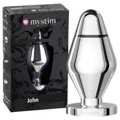 mystim Little John - elektro analplug - stor - sølv