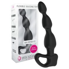 mystim - elektro analdildo med kugler - sort