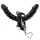 Fetish - dobbelt strap-on vibrator - sort