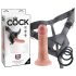 King Cock - strap-on dildo - naturfarvet 6 tommer