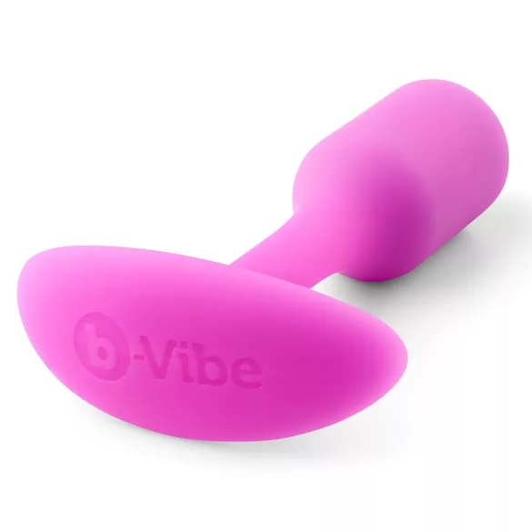 b-Vibe Snug Plug 1 - analplug med indvendig vægt (55 g, pink)