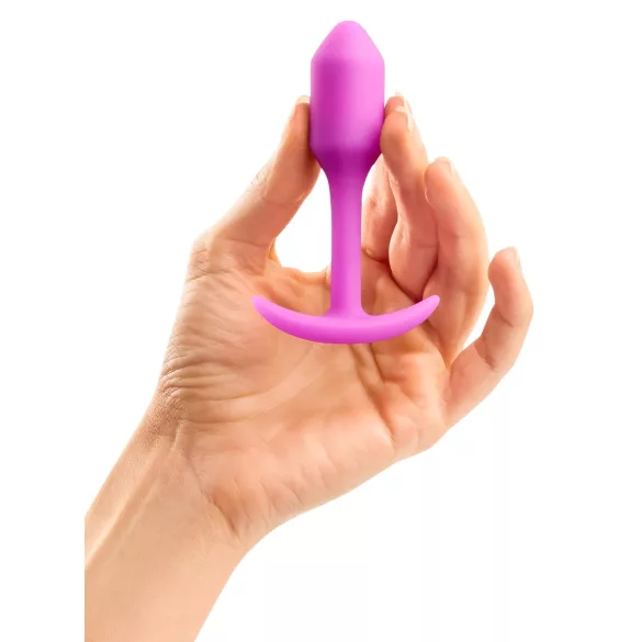 b-Vibe Snug Plug 1 - analplug med indvendig vægt (55 g, pink)