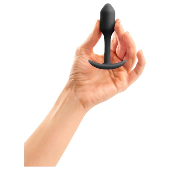 b-vibe Snug Plug 1 - anal plug med indre vægt (55g) - sort