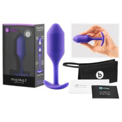 b-vibe - analplug med dobbelt kugle - 114g - lilla