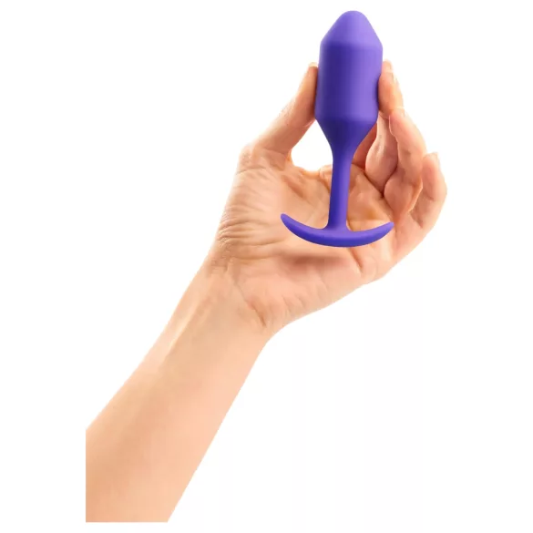 b-vibe - analplug med dobbelt kugle - 114g - lilla