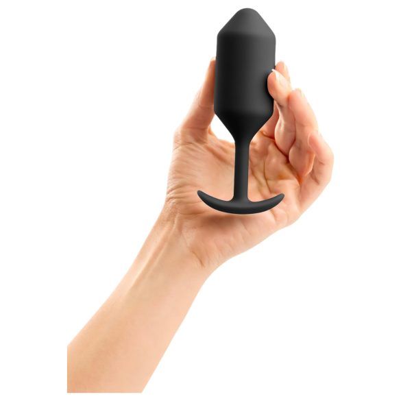 b-vibe - butt plug med dobbelt kugle - 180g - sort
