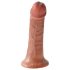 King Cock - dildo - realistisk - brun 15 cm