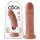 King Cock - dildo 20 cm - mørk naturfarvet