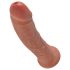 King Cock - dildo 20 cm - mørk naturfarvet