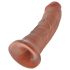 King Cock - dildo 20 cm - mørk naturfarvet