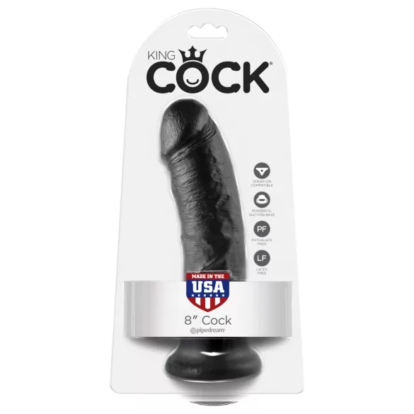 King Cock - dildo 20 cm - realistisk sort