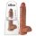 King Cock - dildo med testikler - 25 cm - brun