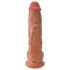 King Cock - dildo med testikler - 25 cm - brun
