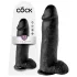 King Cock - realistisk dildo med testikler - 30 cm - sort