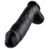King Cock - realistisk dildo med testikler - 30 cm - sort