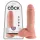 King Cock - dildo med pung - 20 cm - natur