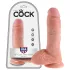 King Cock - dildo med pung - 20 cm - natur