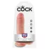 King Cock - dildo med pung - 20 cm - natur