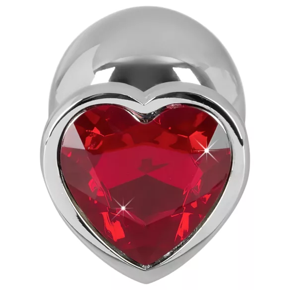 You2Toys - Diamond - 85 g aluminium anal plug (sølv-rød)
