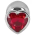 You2Toys - Diamond - 85 g aluminium anal plug (sølv-rød)
