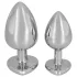 You2Toys - Diamond - 85 g aluminium anal plug (sølv-rød)