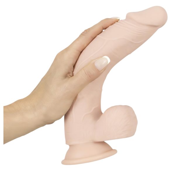 Nature Skin - realistisk dildo med sugekop - natur mellem