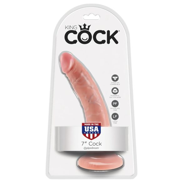 King Cock - dildo - realistisk - 18 cm - hudfarvet
