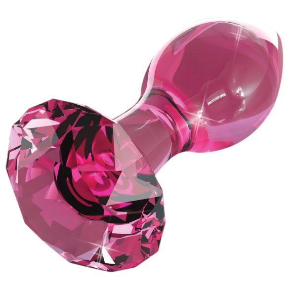 Icicles No. 79 - analplug i glas - konisk - pink