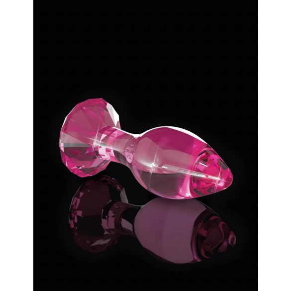 Icicles No. 79 - analplug i glas - konisk - pink
