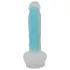 You2Toys - dildo med sugekop - selvlysende - blå