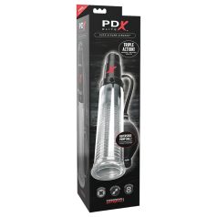 PDX Elite - penis pumpe og masturbator 2i1 - gennemsigtig
