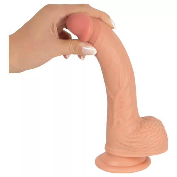 realistixxx - realistisk dildo med sugekop (22 cm, naturfarvet)