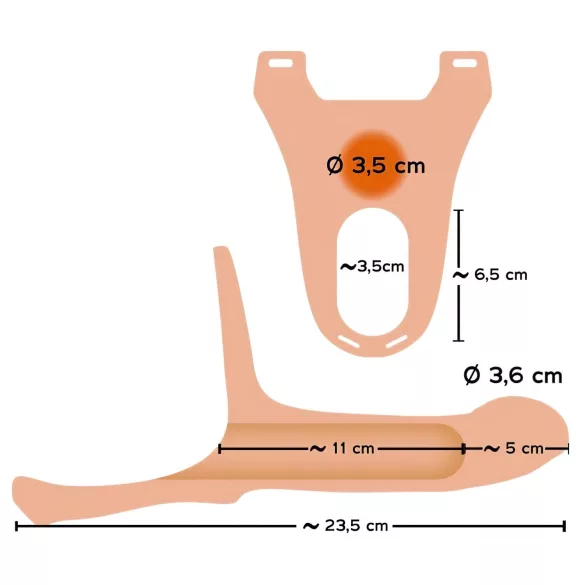 You2Toys - strap-on med hul dildo - natur