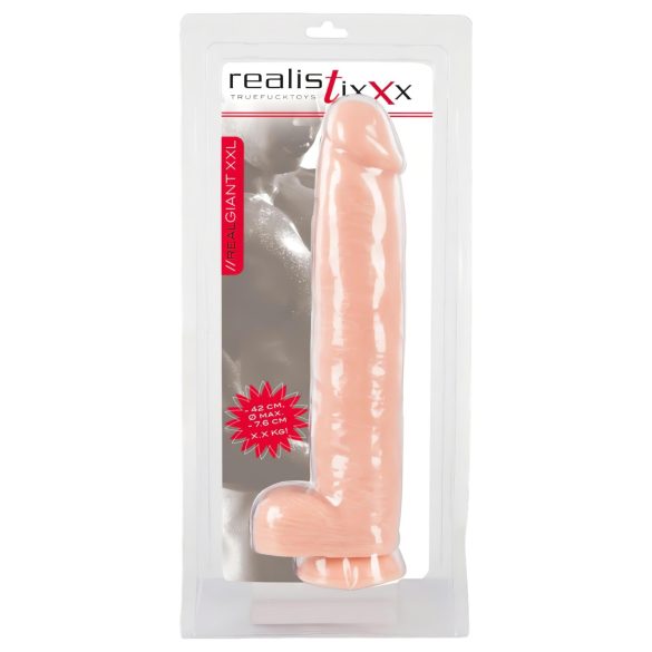 Realistixxx Giant 3XL - Livagtig Dildo (42 cm) - Natur