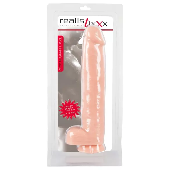 realistixxx - dildo stor 3XL - realistisk - 42cm - natur