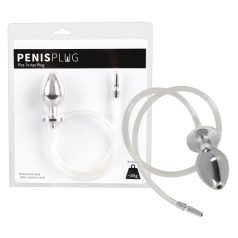   Piss to Ass Plug - analplug med hul og urinrørsudvider - silikone