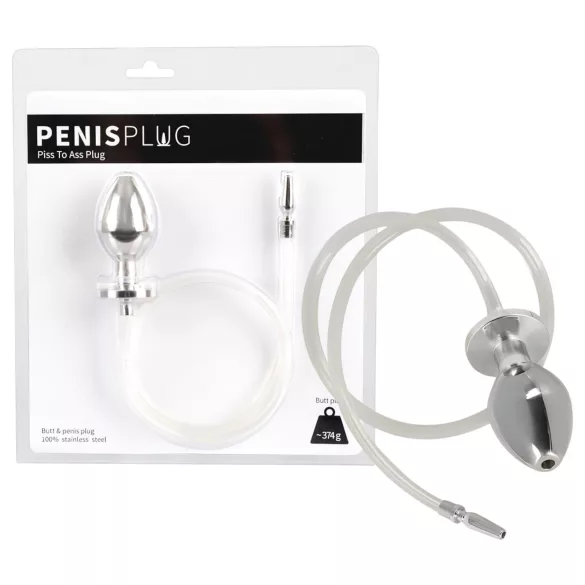 You2Toys - Piss to Ass Plug - hul anal plug med urinrørsudvider