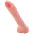 King Cock - dildo med testikler - stor 35cm - natur